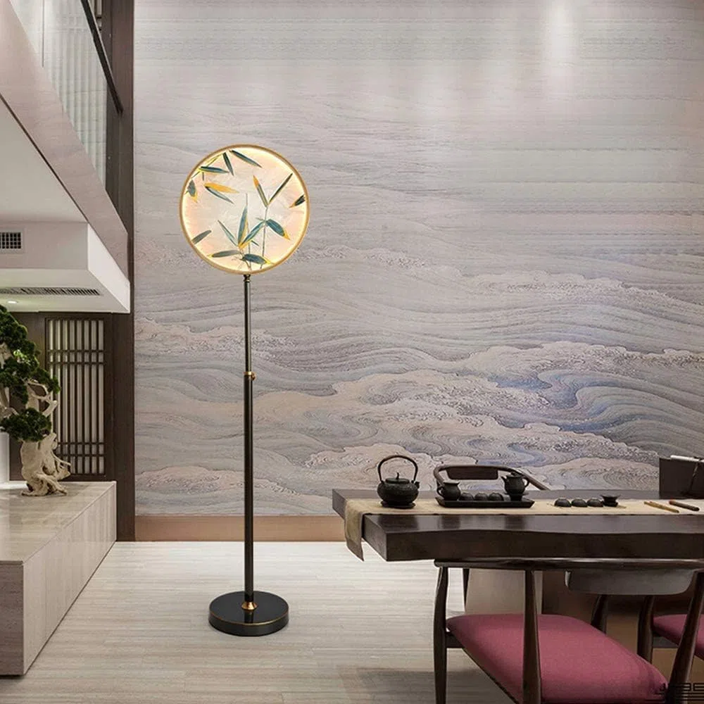 Hohe Stehlampe, moderne Stehlampe für Schlafzimmer, höhenverstellbare Metall-Stehlampe, Leselampe mit Glasschirm, hohe Stangenlampe