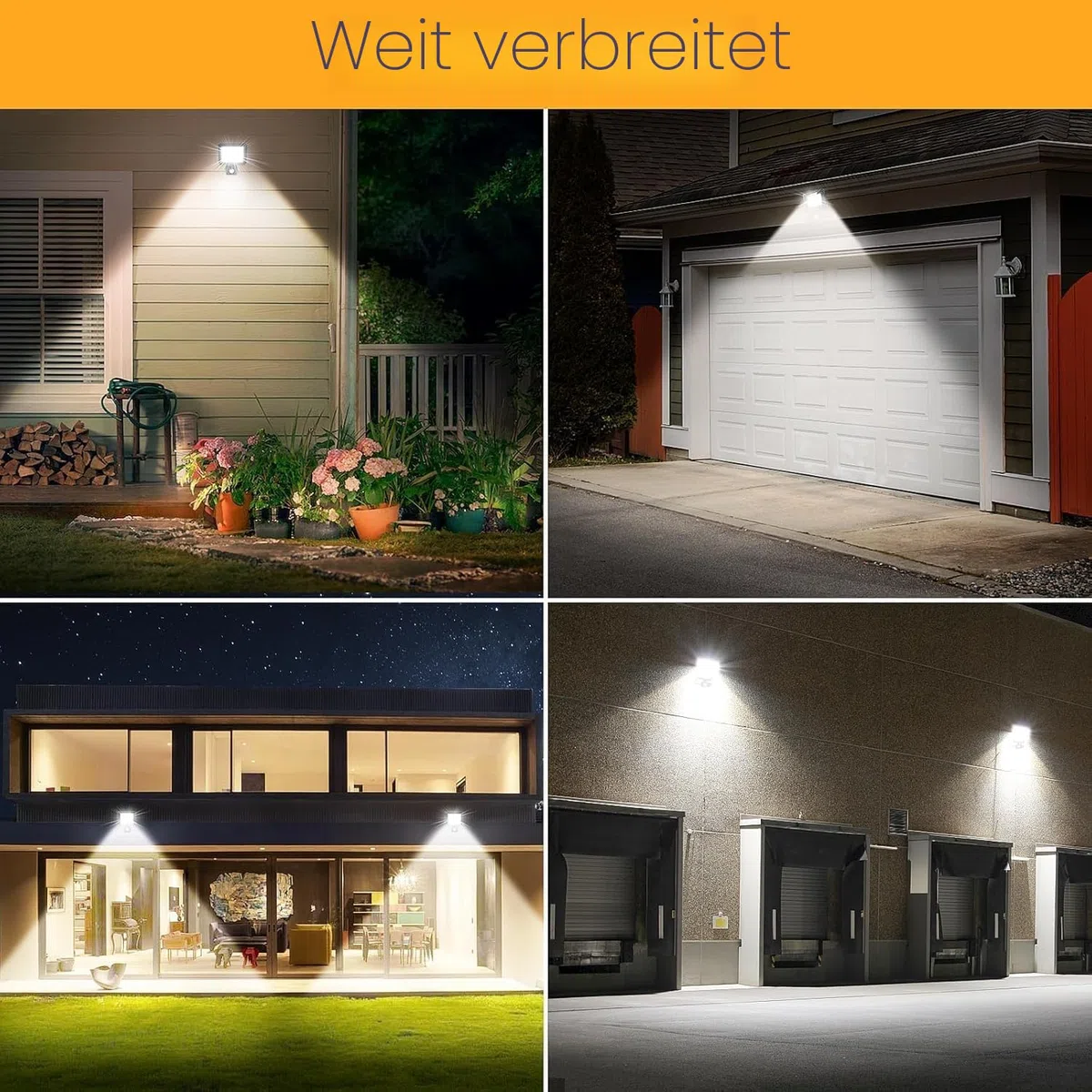 30W LED Strahler mit Bewegungsmelder Außen - 2 Stück Außenlampe mit Fernbedienung, 6500K Kaltweiß Superhell Innen Aussen Lampe, IP66 Wasserdicht Aussenlampe für Garten Garage Hof Wohnen Hinterhof