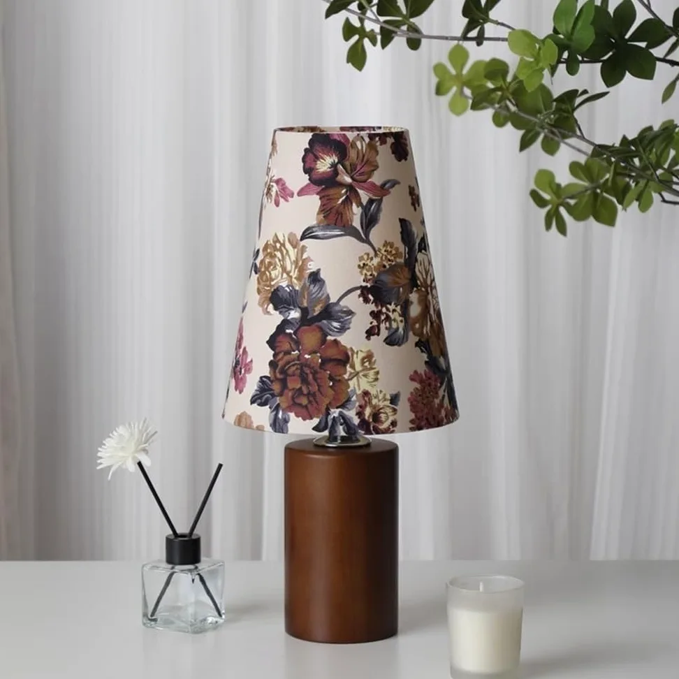 Nachttischlampe Retro Tischlampe Schlafzimmer Keramik Nachttischlampe Stoff Nachtlicht Schlafzimmerlampen