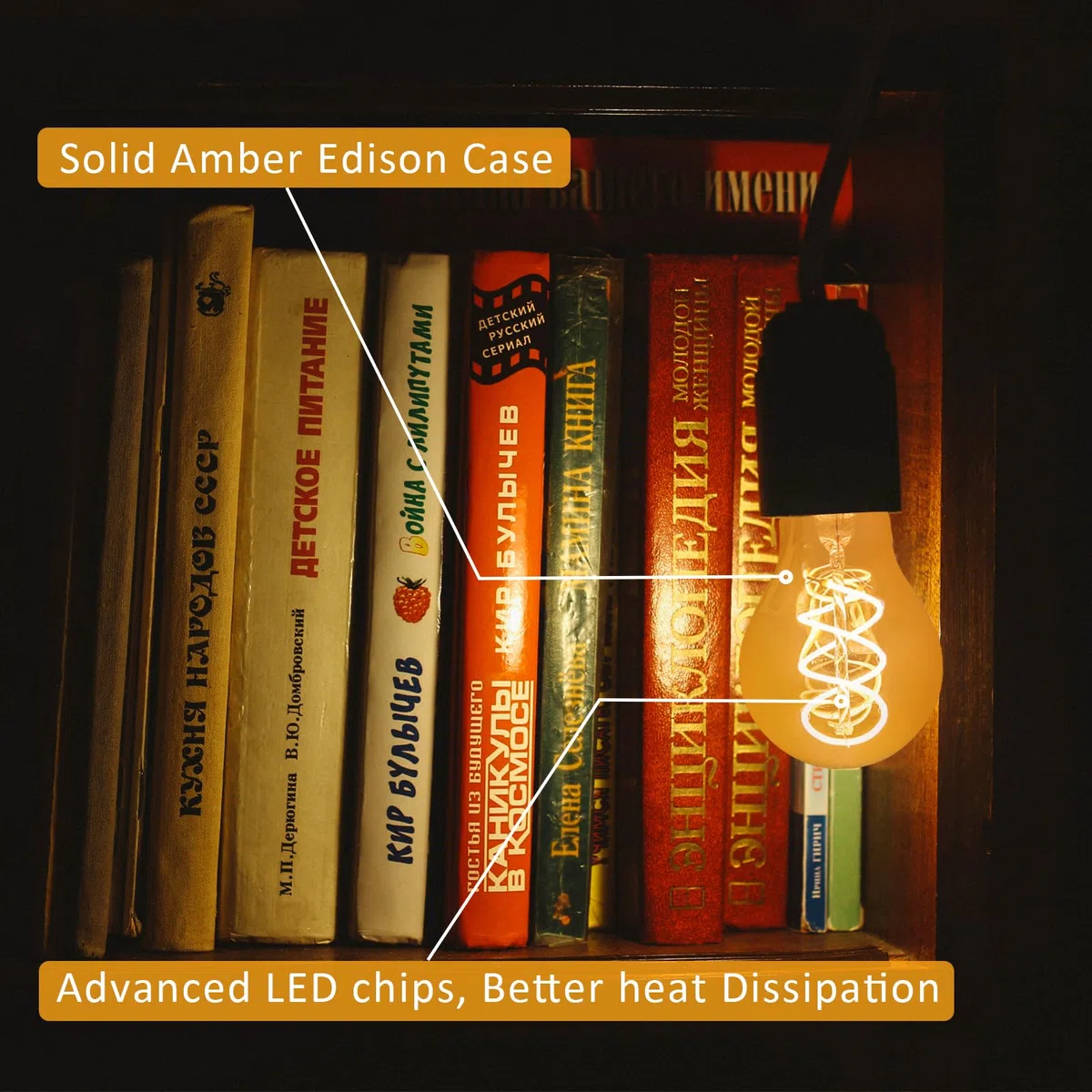 YindaLux Glühbirne E27 LED Warmweiss 2200K Filament Lampe Edison Vintage Leuchtmittel 4W Energiesparlampe Retro Birne Deko für Haus Café Bar 3er A60