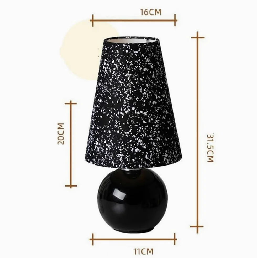 Nachttischlampe Retro Tischlampe Schlafzimmer Keramik Nachttischlampe Stoff Nachtlicht Schlafzimmerlampen