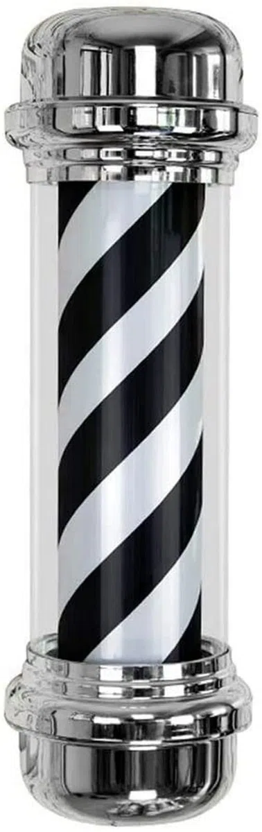 Friseurstangenleuchte, 73 cm, Led-Friseurstange, Friseurstange, Weiß/Schwarz, Rotierende Leuchtstreifen, Wasserdichtes Licht, Friseursalon, Ladenschild, Wandlampe, Außenwandlampe, Dekor