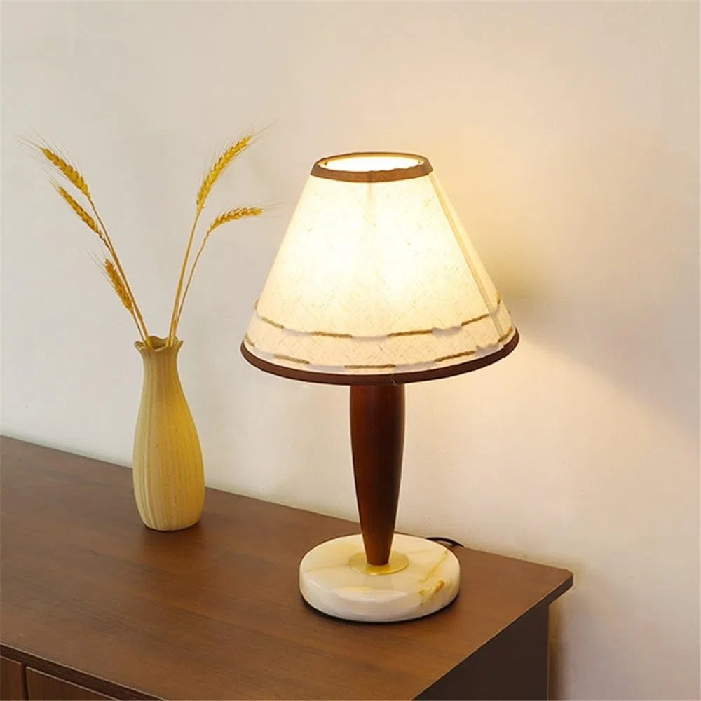 Nachttischlampe Holz Wohnzimmer Schlafzimmer Studie Sofa Marmor Dekorative Tisch Lampe Schlafzimmerlampen