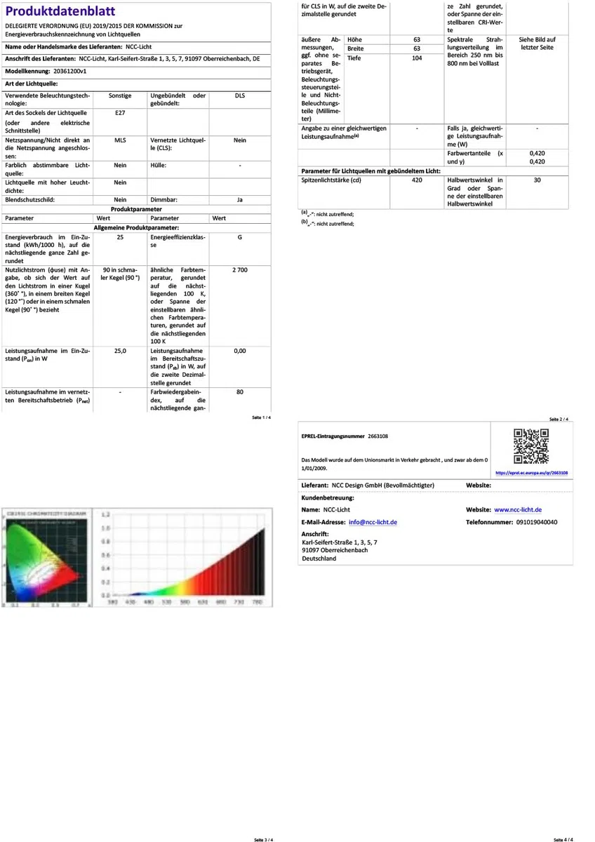 NCC-Licht 10 x Birnenlampe R63 Reflektor 40W E27 matt 320lm warmweiß 2700K Dimmbar