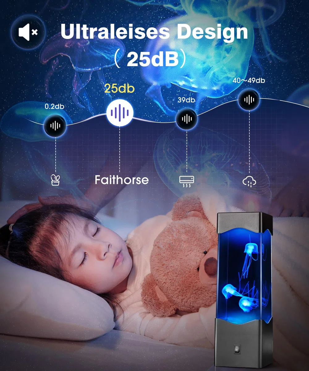 Quallen Lampe Lavalampe, Quallenlampe Schwebende Quallen Lampe Farbwechsel LED Jellyfish Lamp Quallen Aquarium Stimmungslampe Dekoration, Weihnachtsgeschenke für Männer Kinder Erwachsene