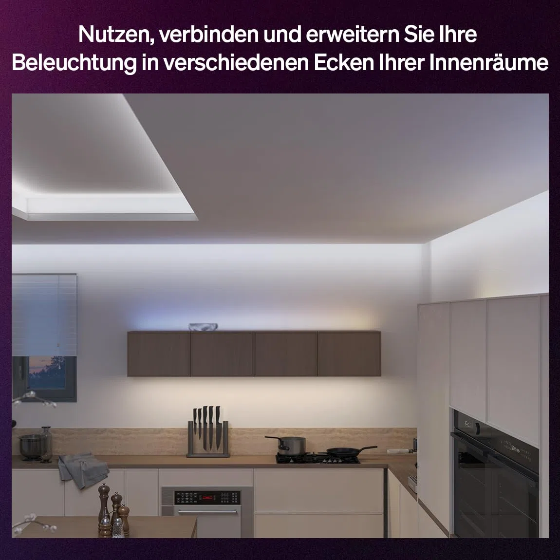 Hue Flux LED-Strip Light-Eckverbinder, Zubehör, 90-Grad-Verlängerung, flexible Innenbeleuchtung, gleichmäßiges Licht, einfache Installation, 4er-Pack