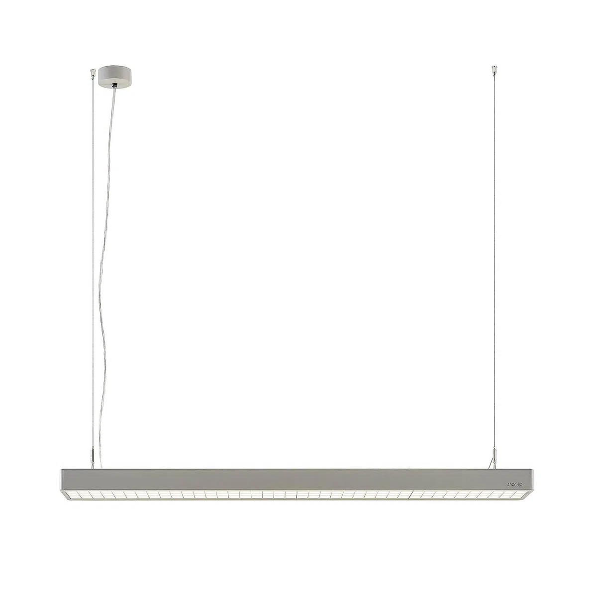 Arcchio LED Büroleuchte Susi (Modern) in Alu aus Aluminium (2 flammig,) - Bürolampe Arbeitsplatzlampe Hängeleuchte Pendelleuchte Deckenleuchte Arbeitszimmerleuchte