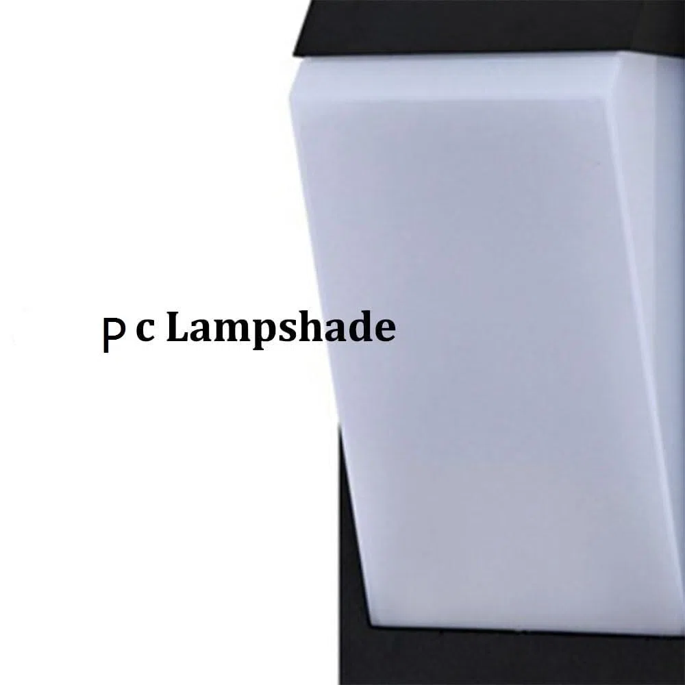 Moderne und minimalistische Wandleuchte for den Außenbereich, Aluminiumgehäuse, Wandleuchten mit PC-Schirm, Wandlampe for Veranda, Deck, Zaun, Terrasse, Garten(2 Pack)