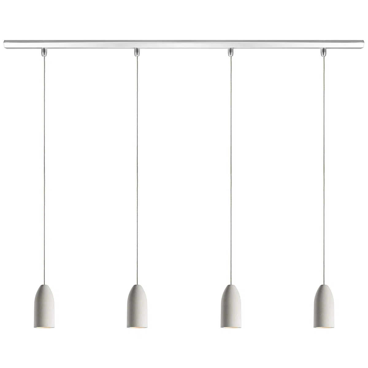 4er Betonlampe light edition mit Textilkabel Kiesel, Lampe Wohnzimmer Hängeleuchte