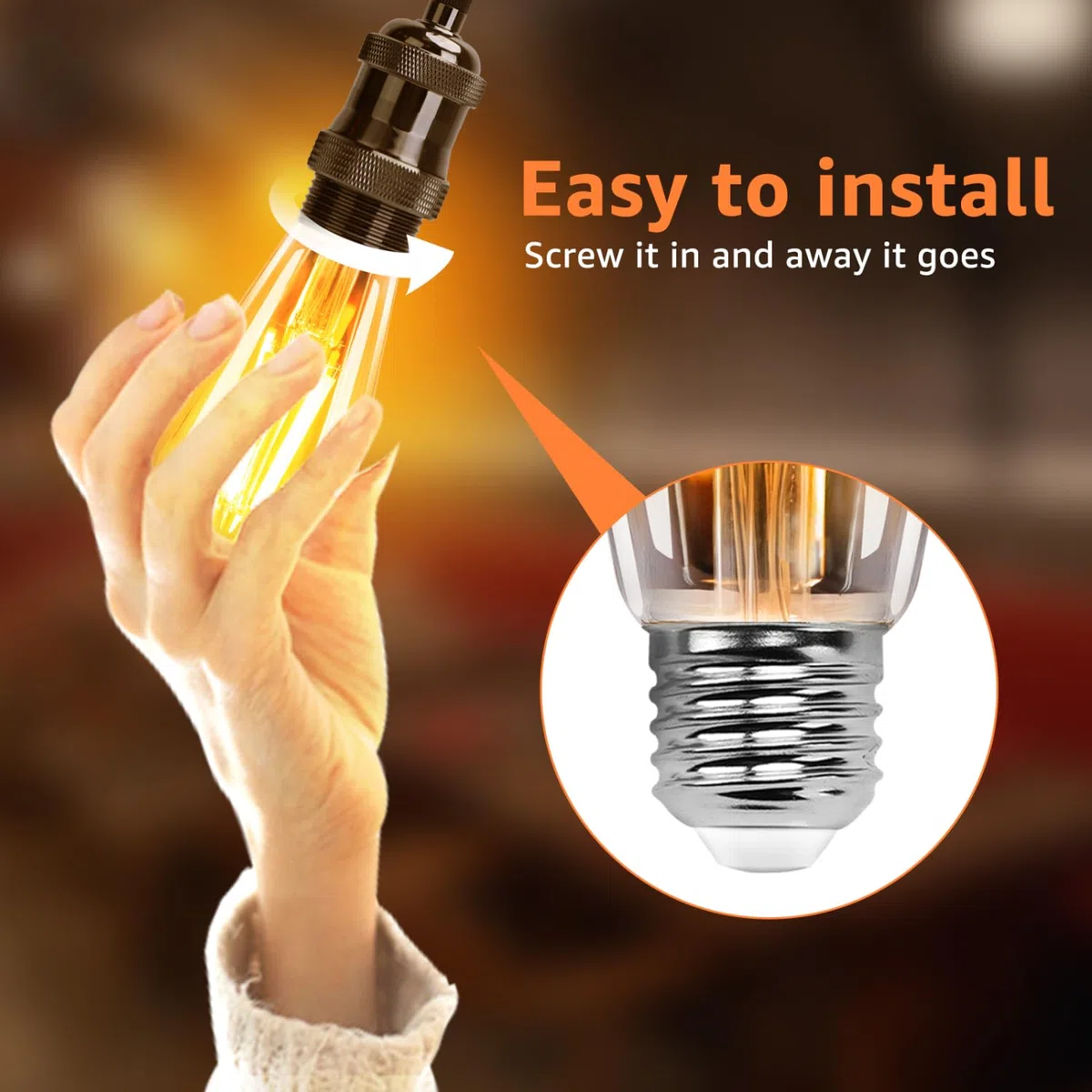LED lampe ST64,Edison Vintage Lampen E27 8W=109W,Antike Glühlampe, warmes licht 2200K, 1680LM Dekorative Glühbirne, Ideal für Nostalgie und Retro Beleuchtung im Haus Café Bar-6 Stück