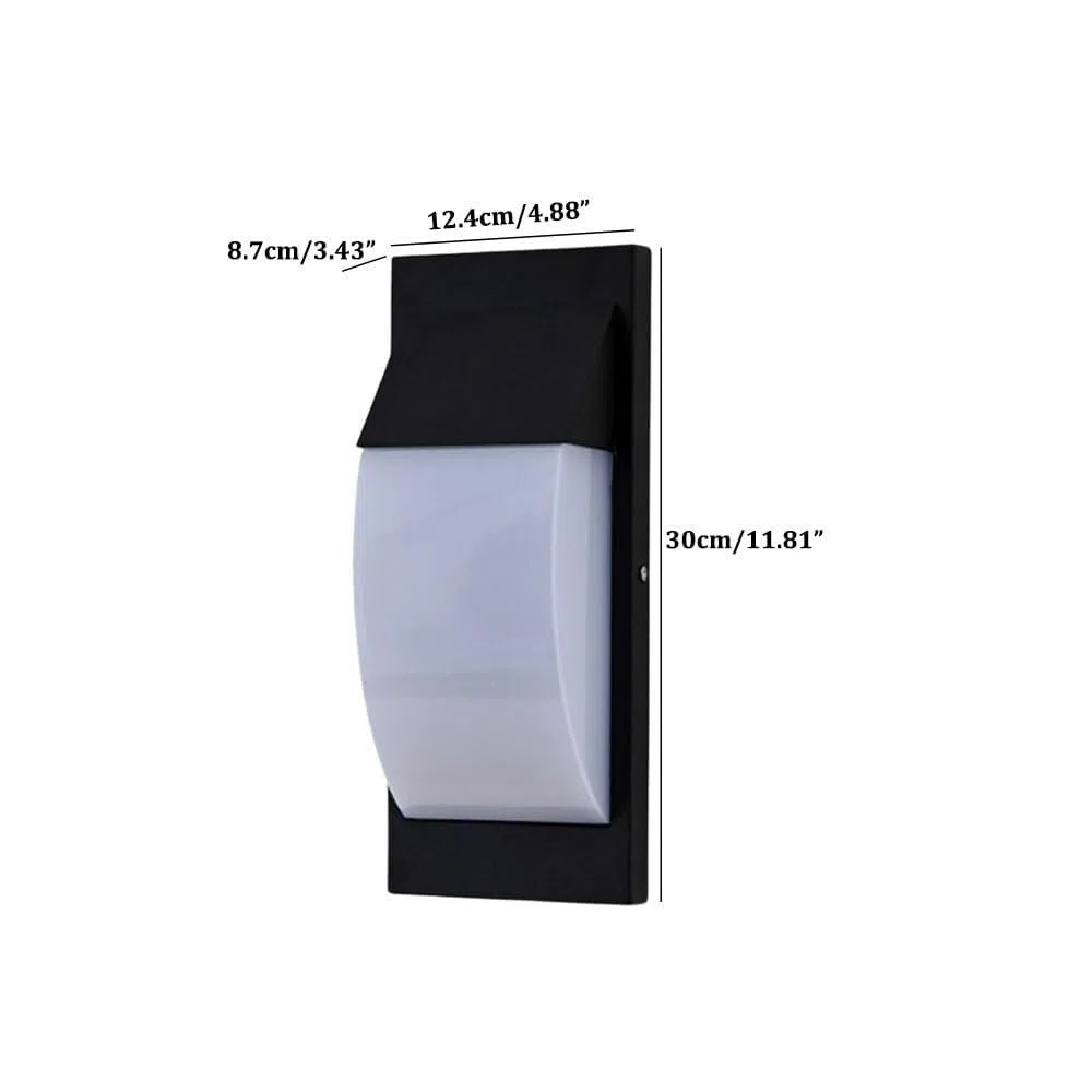 Moderne und minimalistische Wandleuchte for den Außenbereich, Aluminiumgehäuse, Wandleuchten mit PC-Schirm, Wandlampe for Veranda, Deck, Zaun, Terrasse, Garten(2 Pack)