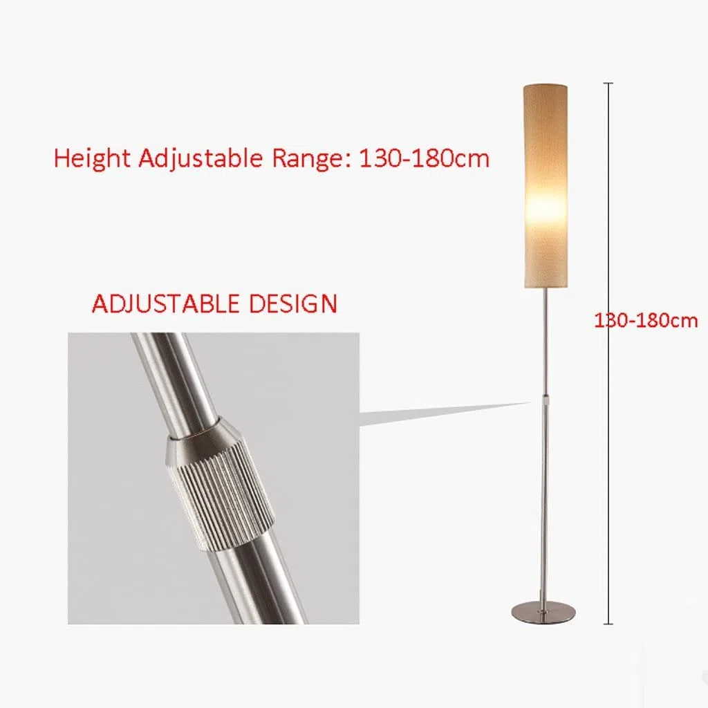 Hohe Stehlampe Edelstahl Stehlampe Zylindrische Höhenverstellbare Stehlampe Bar Cafe E27 Stehleuchte Für Wohnzimmer Schlafzimmer Hohe Mastlampe