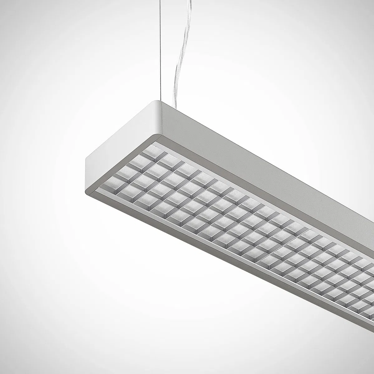 Arcchio LED Büroleuchte Susi (Modern) in Alu aus Aluminium (2 flammig,) - Bürolampe Arbeitsplatzlampe Hängeleuchte Pendelleuchte Deckenleuchte Arbeitszimmerleuchte