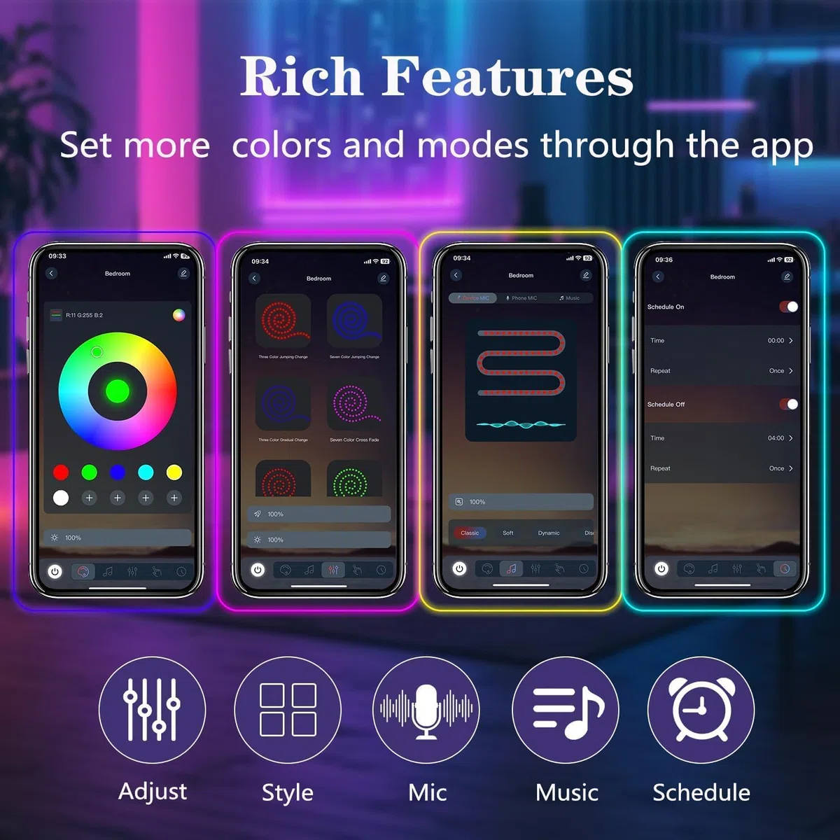15m/50Ft LED Neon Seillichter, Steuerung mit App/Fernbedienung, Musik Sync, Flexibles LED Seillicht, Mehrere Modi, IP65 Outdoor RGB Neonlichter Wasserdicht