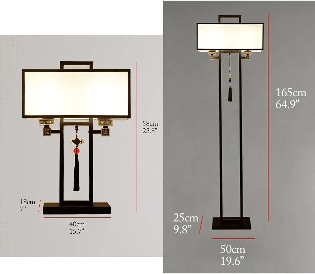 Sanftes Licht Simple Designs Stehlampe 3er-Pack Lampen-Set Eisen-Tisch- und Stehlampen-Set mit Lampenschirm aus Stoff Vintage-Aufbewahrungslampe Kreativ