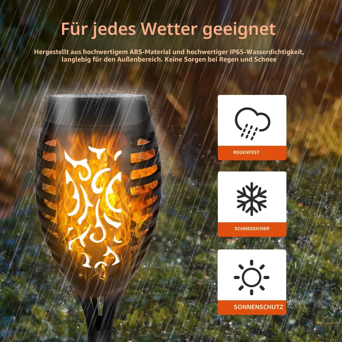 CNMTCCO Solarlampen für Außen Garten 6 Stück Gartenleuchten Solar mit realistischem Flammeneffekt, IP65 Wasserdichte Gartenfackel Solar Weg für Outdoor, Garten, Hinterhof, Rasenbeleuchtung