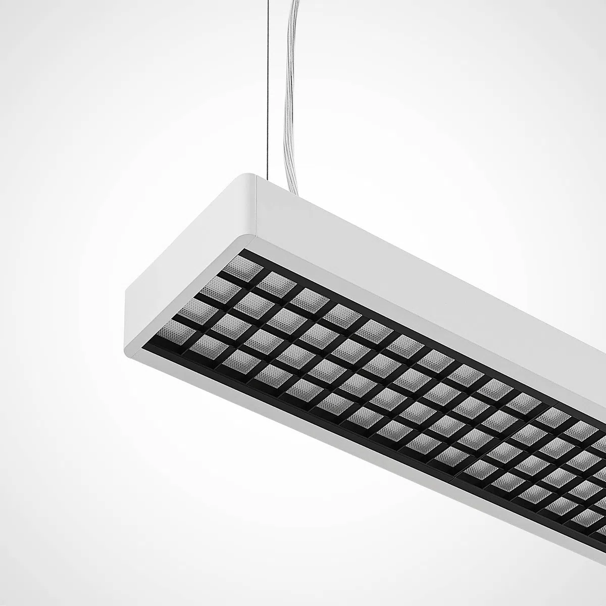 Arcchio LED Büroleuchte Susi (Modern) in Weiß aus Aluminium (2 flammig,) - Bürolampe Arbeitsplatzlampe Hängeleuchte Pendelleuchte Deckenleuchte Arbeitszimmerleuchte