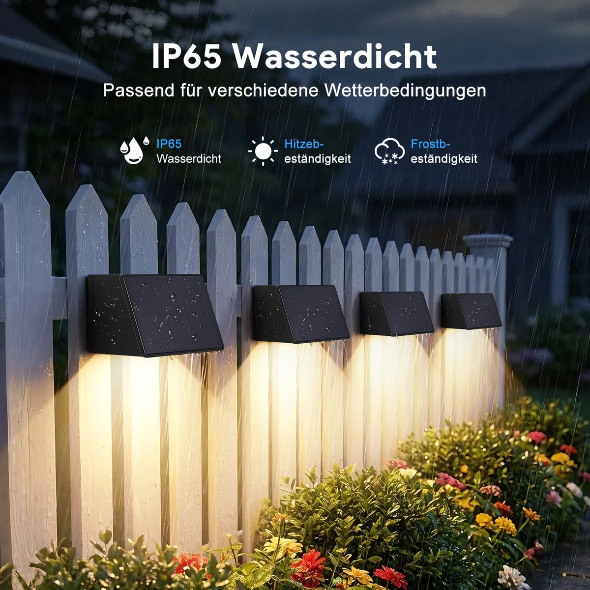 Solarlampen für Außen, Solar Wandleuchte Aussen 3000K Warmweiß, 1800mAh, IP65 Wasserdichte, Solarleuchten Auf und ab Einstellbar Lichtstrahl für Garten Balkon Terrasse Treppen 2 Stück