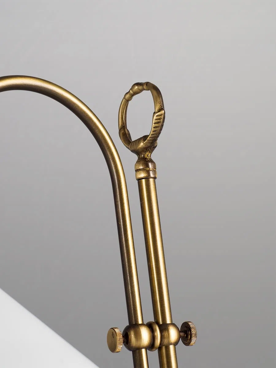 Tischlampe vintage Schreibtischleuchte Messing Jugendstil einstellbare Höhe
