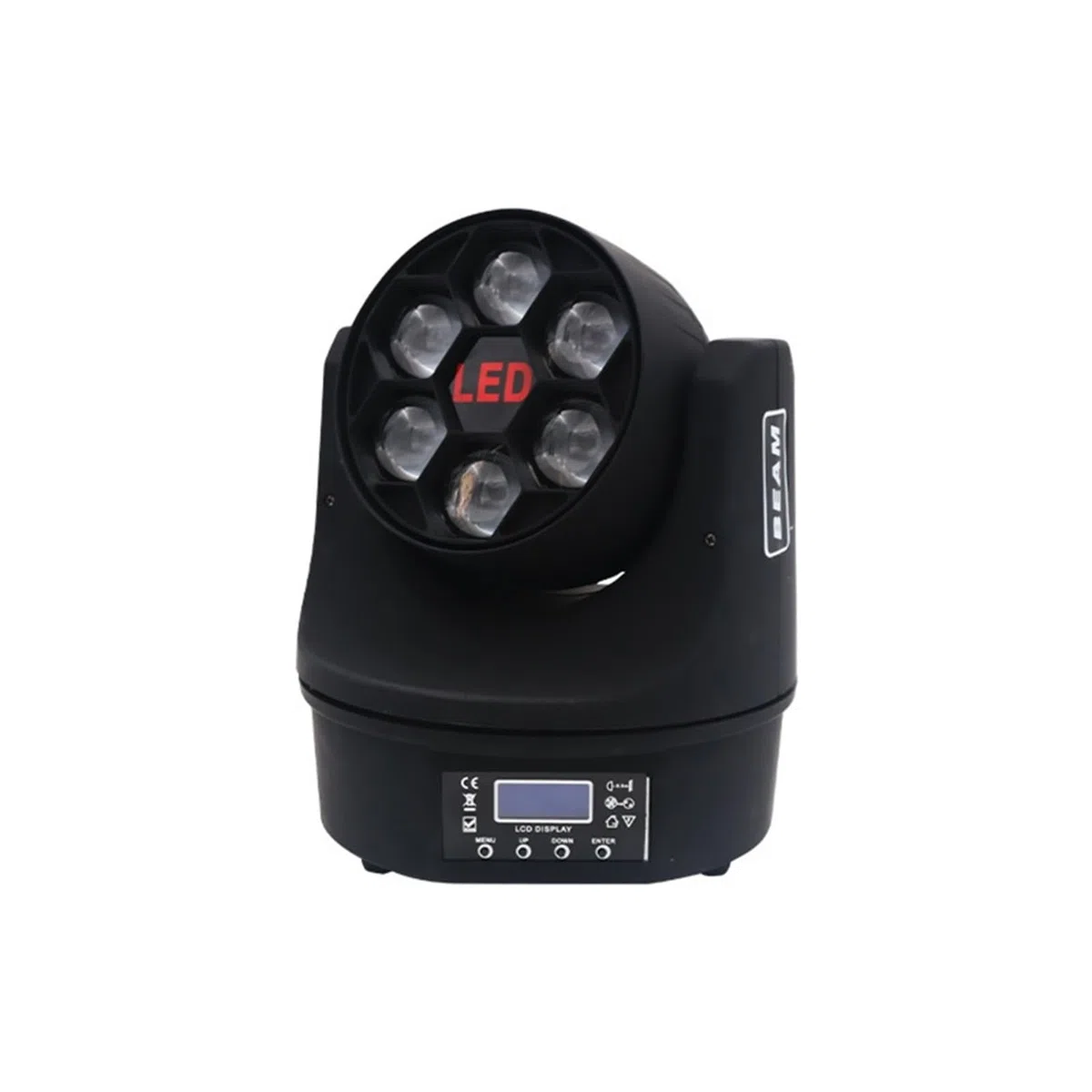 Bühnenlichter, 6x15W Bee Eye Beam Wash Moving Head RGBWA UV Bühnenbeleuchtung DJ Disco Weihnachten Party Musik Sound