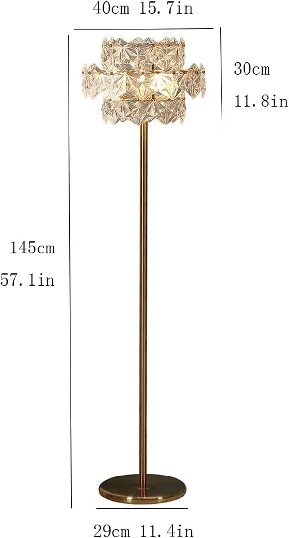 Dimmbare Stehlampe Moderne hohe Stehlampe aus Metall Stehlampe für Wohnzimmer und Schlafzimmer Lampenschirm aus Glas Hohe Stangenlampe Stehlampe