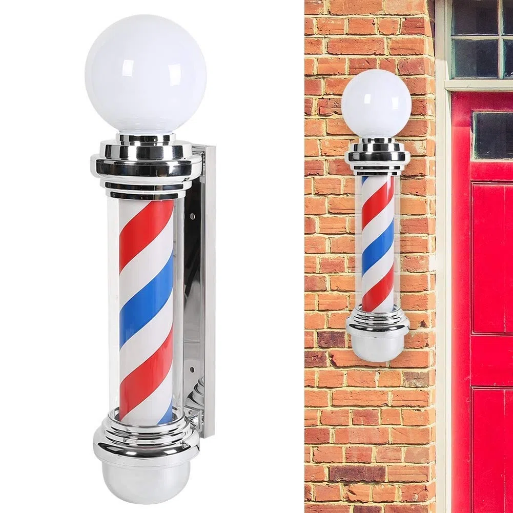 Langlebige Solar-Laternen-Außenleuchten, helle LED-Friseurstange, Friseursalon-Stange-Licht, rot-blaue Friseursalon-Stange, rotierendes Beleuchtungslicht, Friseursalon-Ladenschild, Wandlampe for den A