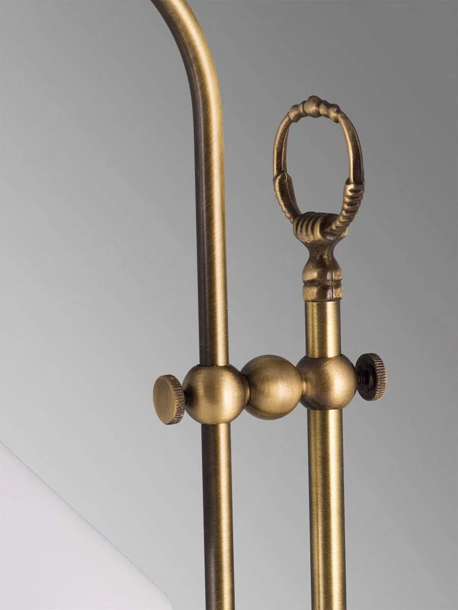 Tischlampe vintage Schreibtischleuchte Messing Jugendstil einstellbare Höhe