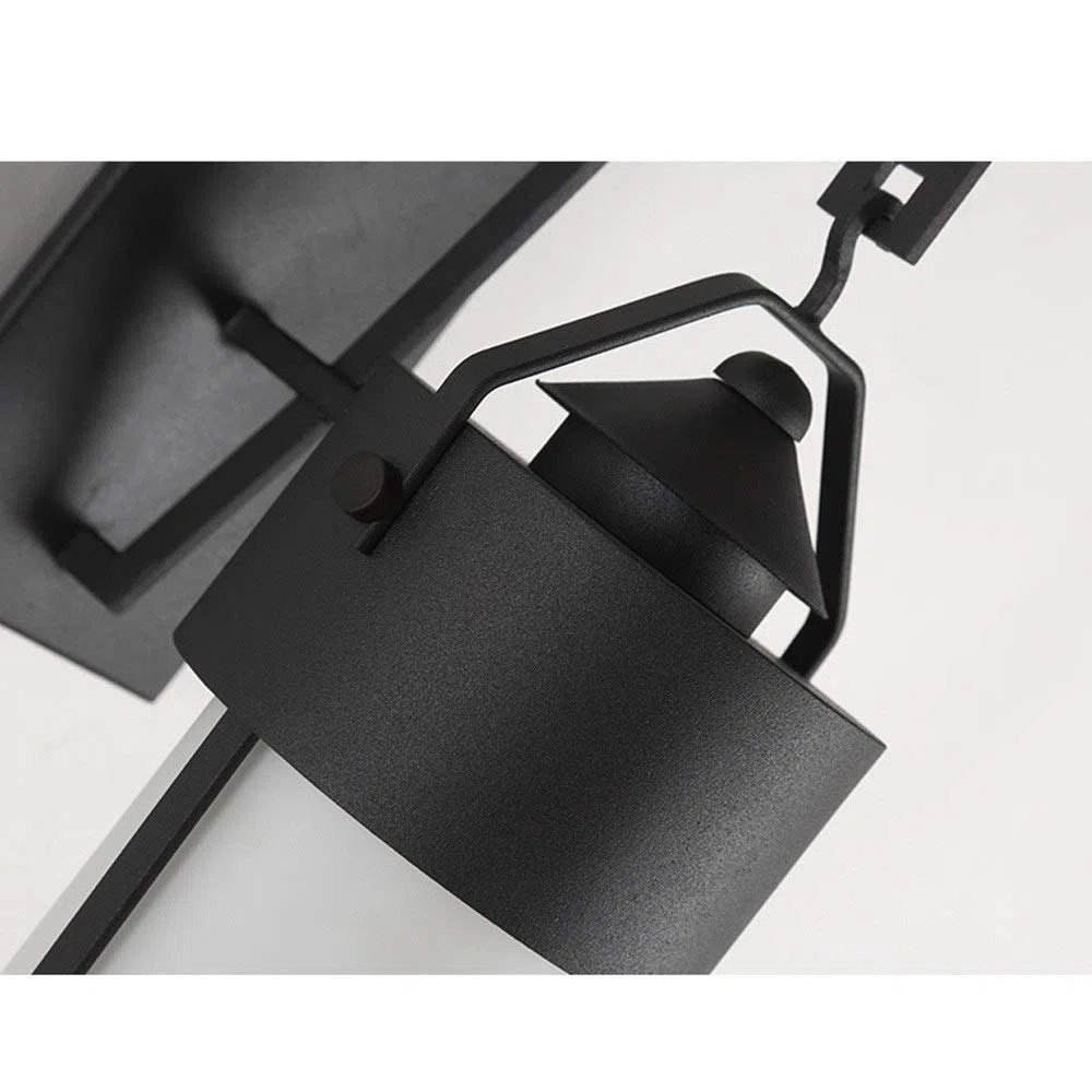 Edle Wandleuchte für den Außenbereich, zylindrische Wandlaterne aus Aluminiumdruckguss für die Verandabeleuchtung, mit Schirm aus Milchglas, für Terrasse, Haus, Haustür