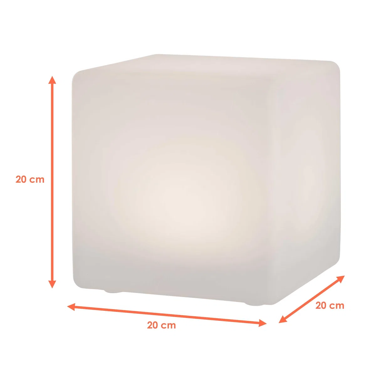 Spetebo LED Solar Würfelleuchte Solarlampe Gartenleuchte warm weiß - 20 cm | Garten Deko Beleuchtung, Milchglas Optik, Für Terrasse Balkon Außen, Wasserfest
