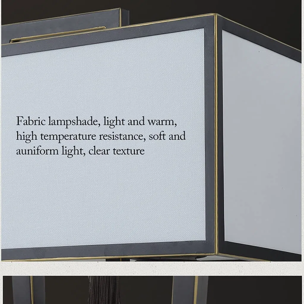Sanftes Licht Simple Designs Stehlampe 3er-Pack Lampen-Set Eisen-Tisch- und Stehlampen-Set mit Lampenschirm aus Stoff Vintage-Aufbewahrungslampe Kreativ